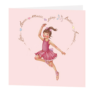 Heart Amelia card x 5