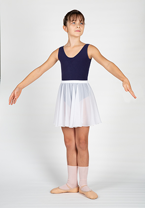 White circular skirt